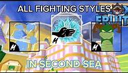 How to get all fighting styles in second sea