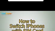How to switch iPhones with SIM Card #howto #simcard #switch #iphone #iphonetricks #iphonetips