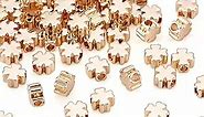 Craftdady 100Pcs 18K Gold Four Leaf Clover Spacer Beads 5x5mm Metal Tiny Floral Loose Charm Beads for Jewelry Making Hole: 1.5mm