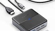 USB C Hub, ORICO 5 in 1 USB C Docking Station with 4K HDMI, 60W PD Charging, USB Port 5 Gbps, 2 USB Port 480Mbps, Type C Multiport Adapter for MacBook Pro iPad Lenovo Dell Hp Laptop