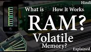 [hindi] What is RAM | What is Volatile memory | How RAM works | Explained.