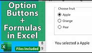 Option Buttons with Formulas in Excel