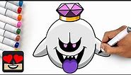 How To Draw King Boo | Super Mario