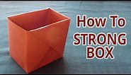 How to make a strong box from paper | DIY - Do it Yourself Origami