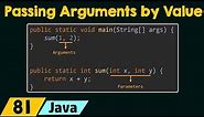 Passing Arguments by Value in Java
