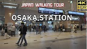 OSAKA JAPAN/ Osaka Station Walking Tour in Umeda_Binaural Sound [4K HDR]