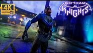 Neon Noir Nightwing Suit Free Roam Gameplay - Gotham Knights (4K)