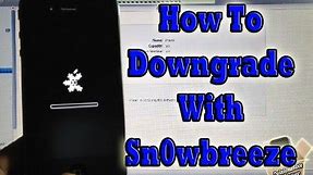 How To Use Sn0wbreeze to Downgrade, Jailbreak and Hacktivate All At Once