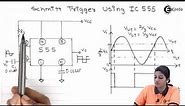Schmitt Trigger Using IC 555 | Special Purpose Integrated Circuits | Linear Integrated Circuits