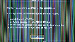 Samsung LCD TV colored vertical lines - issue resolved -...