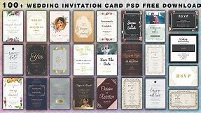 100+ Wedding Invitation Card PSD Free Download || Nitesh GFX ||