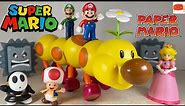WIGGLER! Princess Peach Shy Guy Thwomp 2.5 Inch Super Mario Luigi Jakks Pacific Action Figure Review