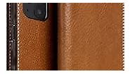Leather Wallet Case Compatible with iPhone 14, D+ Italian Temponata Leather Diary Flip Cover Card Slot Holder with Gift Box, Handmade and Designed for iPhone 14 (Tan)
