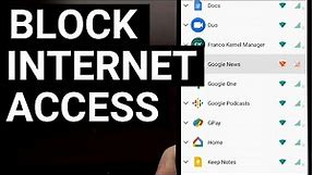 How to Block Internet Access to an Android Application | No Root