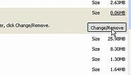 Windows XP Control panel - Add or remove programs