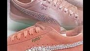 How Customize You Puma Tennis Shoes With Rhinestones & Pearls