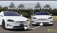 Tesla Model S Quick On/Off Removable Front License Plate With Hidden Magnetic Mount
