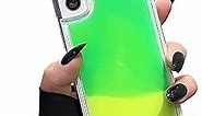 Yatchen Liquid Fluorescent Case for Samsung Galaxy S20 Plus,Luxury Fun Glow in The Darkness Quicksand Clear Soft TPU Back Cover Luminous Shockproof Protector (Green, Galaxy S20 Plus)