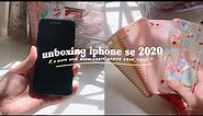 unboxing iphone se 2020 🥞 + aesthetic phone case haul 🍒 philippines
