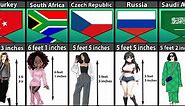 Average Female Height From Different Countries