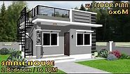 SMALL HOUSE with ROOF DECK | 2 BEDROOM | 1 T&B | SIMPLE HOUSE DESIGN | ROOF DECK