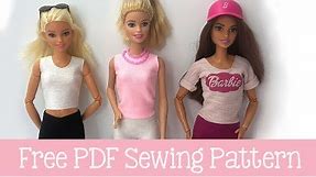 How to make Barbie Doll Shirt Free PDF Pattern - 12 styles