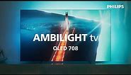 Philips AMBILIGHT tv OLED serie 718 4K UHD Google TV | Immagini, audio e stile sorprendenti