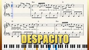 "Despacito" - Piano Tutorial + Free Sheet Music with lyrics - Luis Fonsi | George Vidal