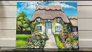 Acrylic Painting Of An English Cottage Demonstration