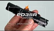 Fenix PD35R Rechargeable Flashlight Operational Video