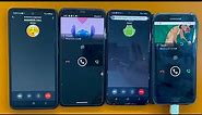 Incoming & Outgoing Calls Social Media Viber on Three Samsung Galaxy S7/A51/A30s vs Pixel 4XL