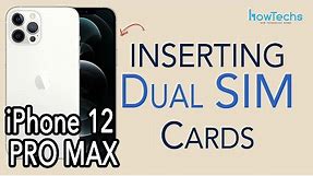 iPhone 12 Pro MAX - Set Up Dual SIM cards - How to insert & set PHYSICAL SIMs | Howtechs