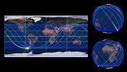 The ISS orbit visualized on the Equirectangular projection
