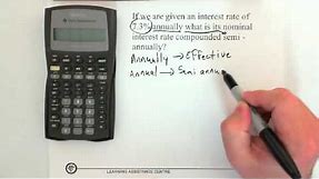 11. BA II Plus Calculator: Compound Interest: Interest Conversion Function