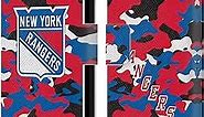 Head Case Designs Officially Licensed NHL Camouflage New York Rangers Leather Book Wallet Case Cover Compatible with Apple iPhone 14 Pro Max