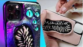 Making an ALIEN MONSTER iPhone 11 Pro Case! Custom Polymer Clay Timelapse Tutorial- Ace of Clay