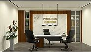 A Modern Office Interior Design | Office Cabin Design | Pixologic interior