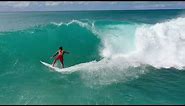 Surfing At Yokohama Bay, West Side Of Oahu, HI. Feb 4 2021.