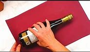 EASIEST WAY TO WRAP A BOTTLE with PAPER | GIFT BOTTLE WRAPPING IDEAS | I.Sasaki Original
