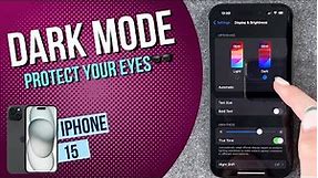 IPhone 15 - How to enable Dark Mode • 📱 • ⚫️ • 😎 • Tutorial