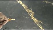 gold marble design painting|how to apply black and gold marble design paint|sabharaj painter
