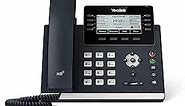 Yealink T43U IP Phone, 12 VoIP Accounts. 3.7-Inch Graphical Display. Dual USB 2.0, Dual-Port Gigabit Ethernet, 802.3af PoE, Power Adapter Not Included (SIP-T43U)