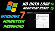 Windows 7 Password Recovery Reset & Remove Forgotten Passwords