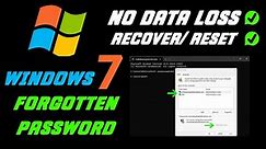 Windows 7 Password Recovery Reset & Remove Forgotten Passwords