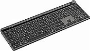 JLab Epic Wireless Keyboard, Black, 108 Keys, Connect Via Bluetooth or USB Wireless Dongle, Multi-Device Toggle, Soft Touch Keys, Smart Media Knob, Custom User Profiles, Rechargeable (1 Pack)