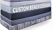 ENTROPOWER Custom Bench Cushion, Non-Slip Durable Indoor&Outdoor Chair Cushion, Patio Furniture Bench Pad Bay Window Cushion (Custom Size)