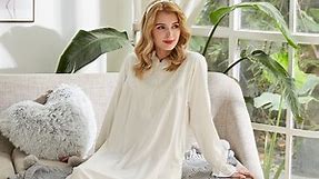 Soft Cotton Long Sleeves Women Nightgowns, K18046