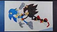 Dibujando a Sonic vs Shadow | Sonic Prime - Temporada 2 | Drawing Sonic vs Shadow
