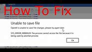 How to fix Open IV error GTA V ( Unable to save file )