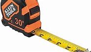 Klein Tools 9230 Tape Measure, Heavy-Duty Measuring Tape with 30-Foot Double-Hook Double-Sided Nylon Reinforced Blade, with Metal Belt Clip